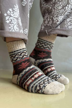 Terry & Wool Luxury Alpine Socks Camel